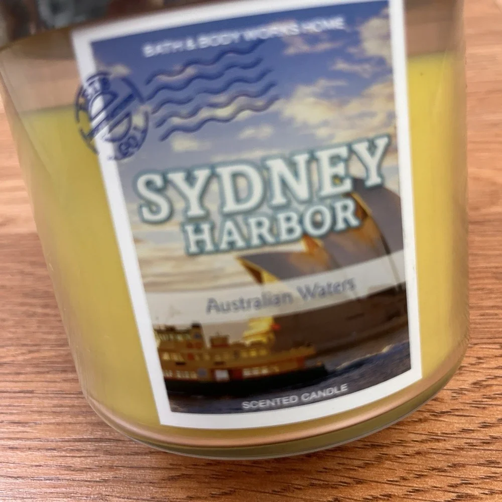 RARE Bath & Body Works Sydney Harbor Australian‎ Harbor 3-Wick Candle NEW